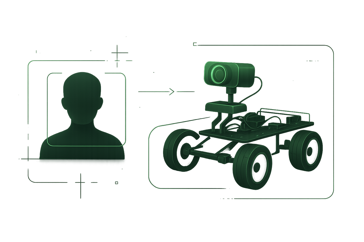 Face Following Robot project using OpenCV and Arduino for real-time face tracking and distance estimation